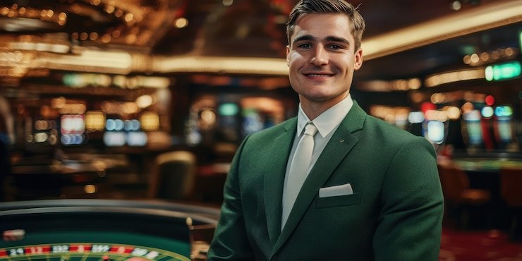 Meja Casino Hold'em wayang toto dengan dealer langsung dan kartu komunitas
